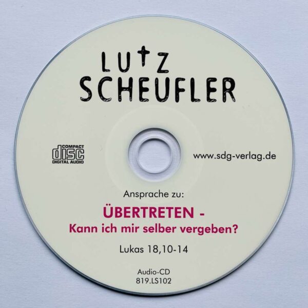 Bild CD Vortrag "Übertreten ..." von Lutz Scheufler